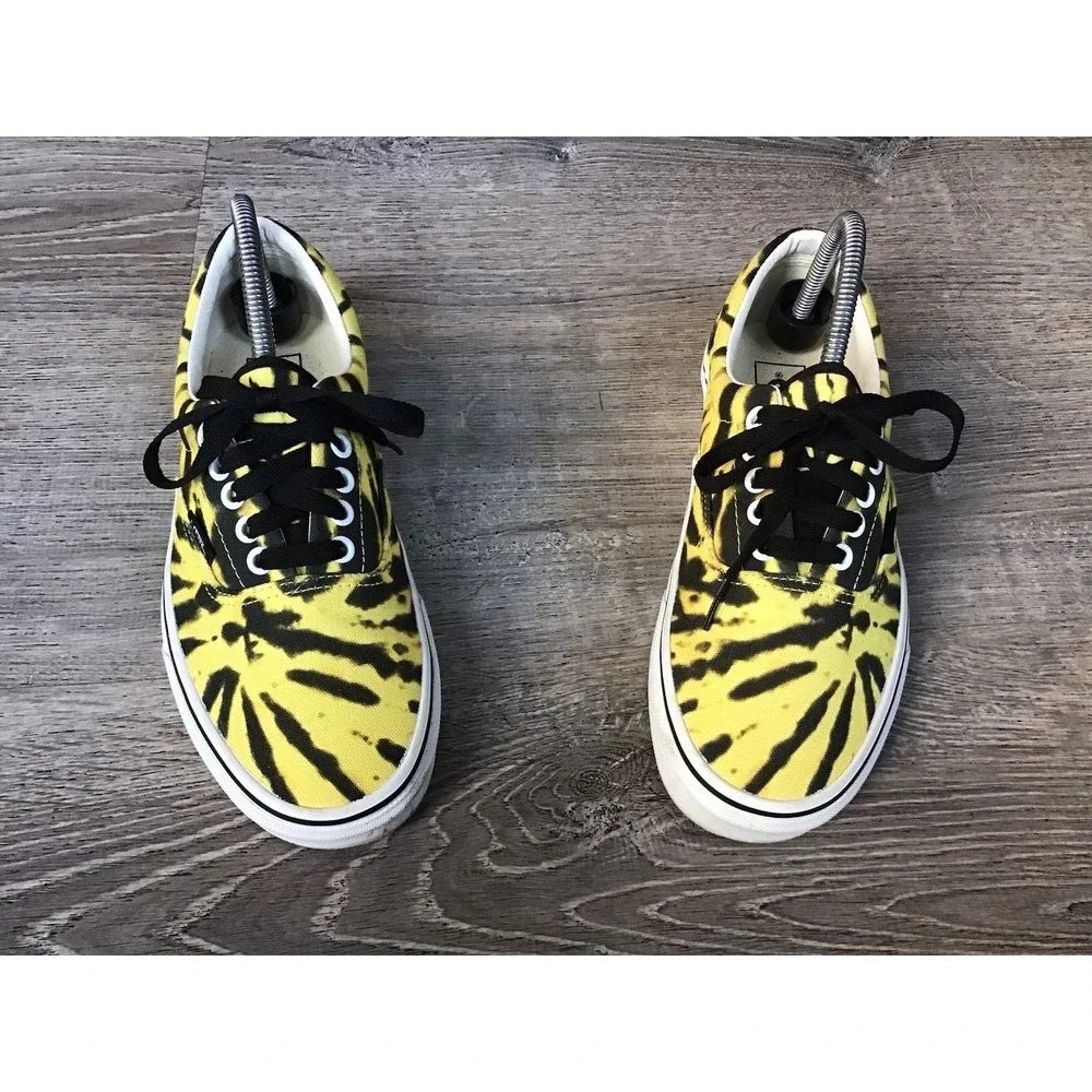 Vans Era Tie Dye Blazing Yellow Low Top Skate Shoes size Mens 7.5 Womens 9 Shoes